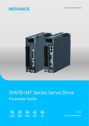 SV670-INT Series Servo Drive Parameter Guide