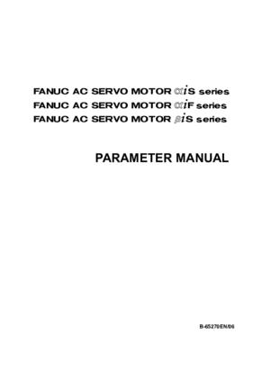 Servo motor parameter manual B-65270EN/06