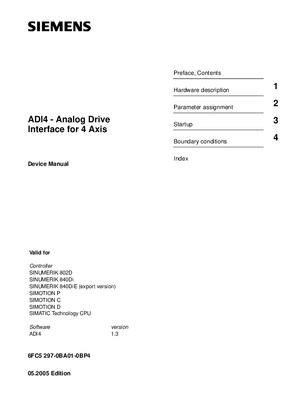 Device Manual ADI4 - Analog Drive Interface for 4 Axes