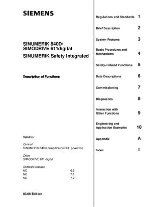 Description of Functions Safety Integrated