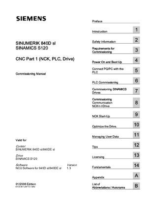 Commissioning CNC Part 1 (NCK, PLC, drive)