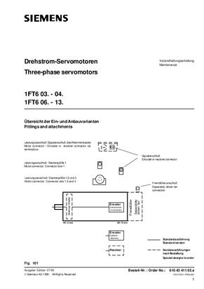 Maintenance Three-phase servomotors 1FT6 03 - 04 / 06 - 13