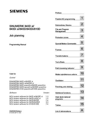Programming Manual Job planning