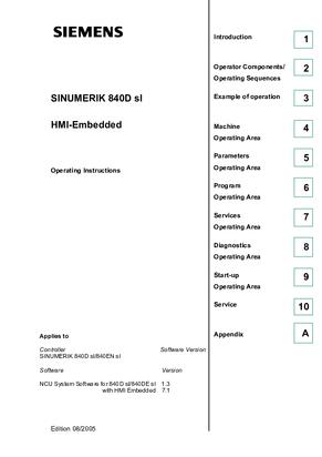 Operating Instructions HMI Embedded 840D sl