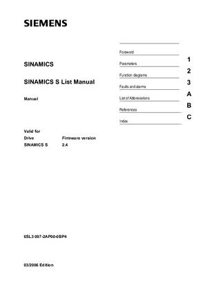 List Manual SINAMICS S